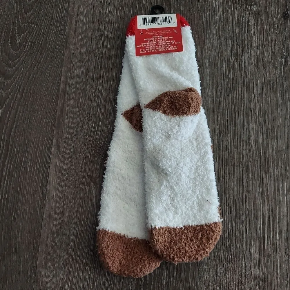 Snugadoo Adult Fuzzy Socks Llama One Size Fits Most